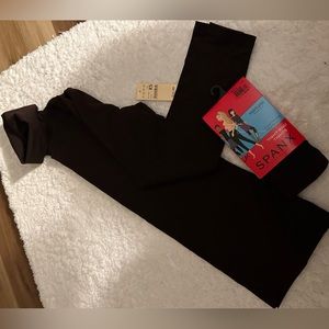 Eddie Bauer Brown Turtleneck XS with Brown footless Tight-end Spanx C